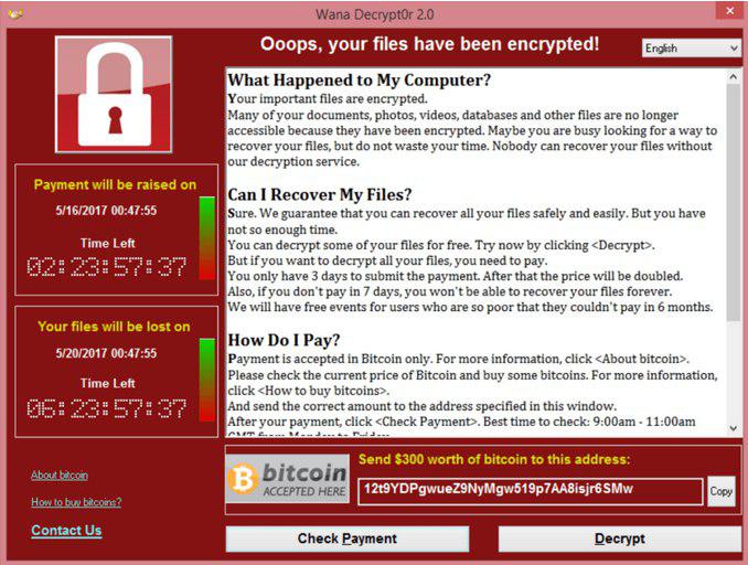 هک گسترده سیستم عامل ویندوز توسط باج افزار WannaCry در سراسر جهان photo 2017 05 15 10 17 05 - هک گسترده سیستم عامل ویندوز توسط باج افزار WannaCry در سراسر جهان