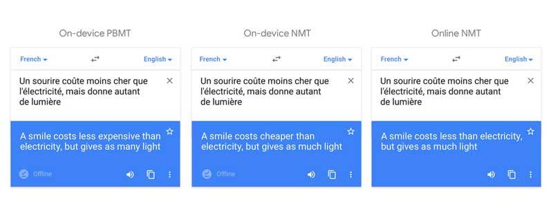 گوگل در بهروزرسانی جدید، هوش مصنوعی را برای ترجمه آفلاین به کار گرفت offline comparison - گوگل در بهروزرسانی جدید، هوش مصنوعی را برای ترجمه آفلاین به کار گرفت