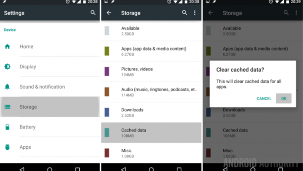 Android clear system cache 600x338 - آموزش افزایش حافظه‌ی داخلی دستگاه اندرویدی