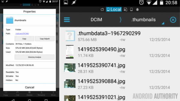 Android photo thumbnail cache 600x338 - آموزش افزایش حافظه‌ی داخلی دستگاه اندرویدی