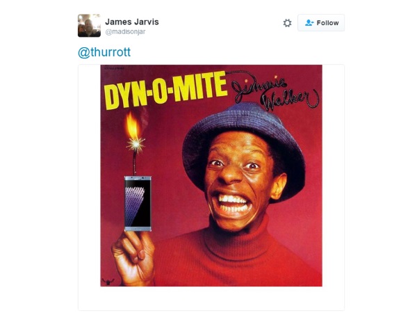 Funny Twitter reactions to Samsungs Galaxy Note 7 battery issue 1 - واکنش های جالب به بداقبالی گلکسی نوت 7 و مشکل باتری آن
