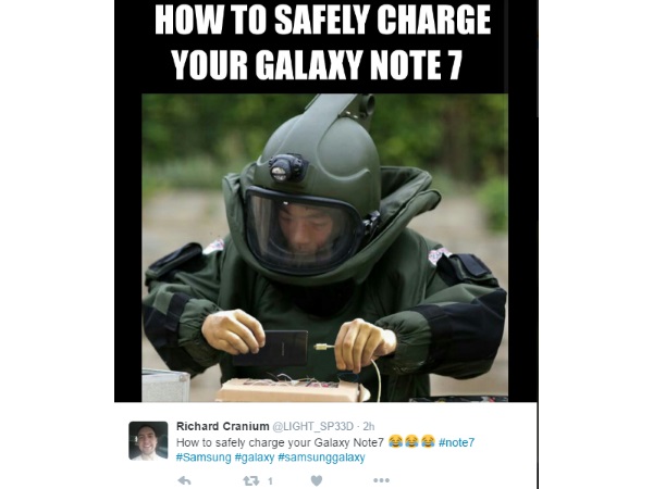 Funny Twitter reactions to Samsungs Galaxy Note 7 battery issue 4 - واکنش های جالب به بداقبالی گلکسی نوت 7 و مشکل باتری آن